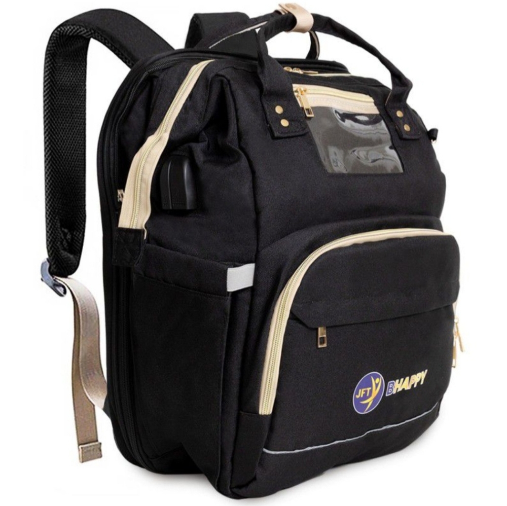 Black Unisex Multifunction Diaperbag Backpack -Travel-Baby Shower Gift- Boy/girl